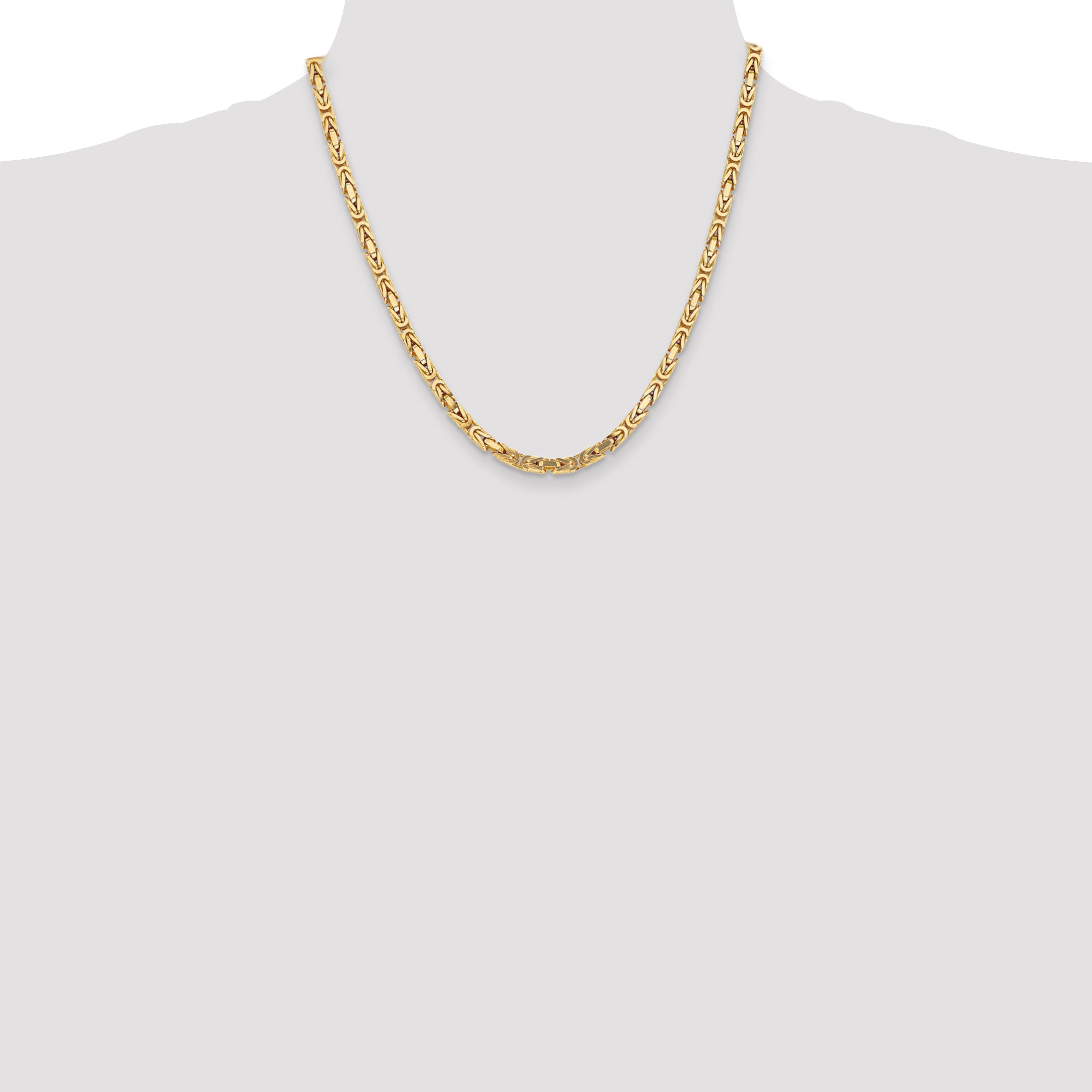 14k 4mm Byzantine Chain