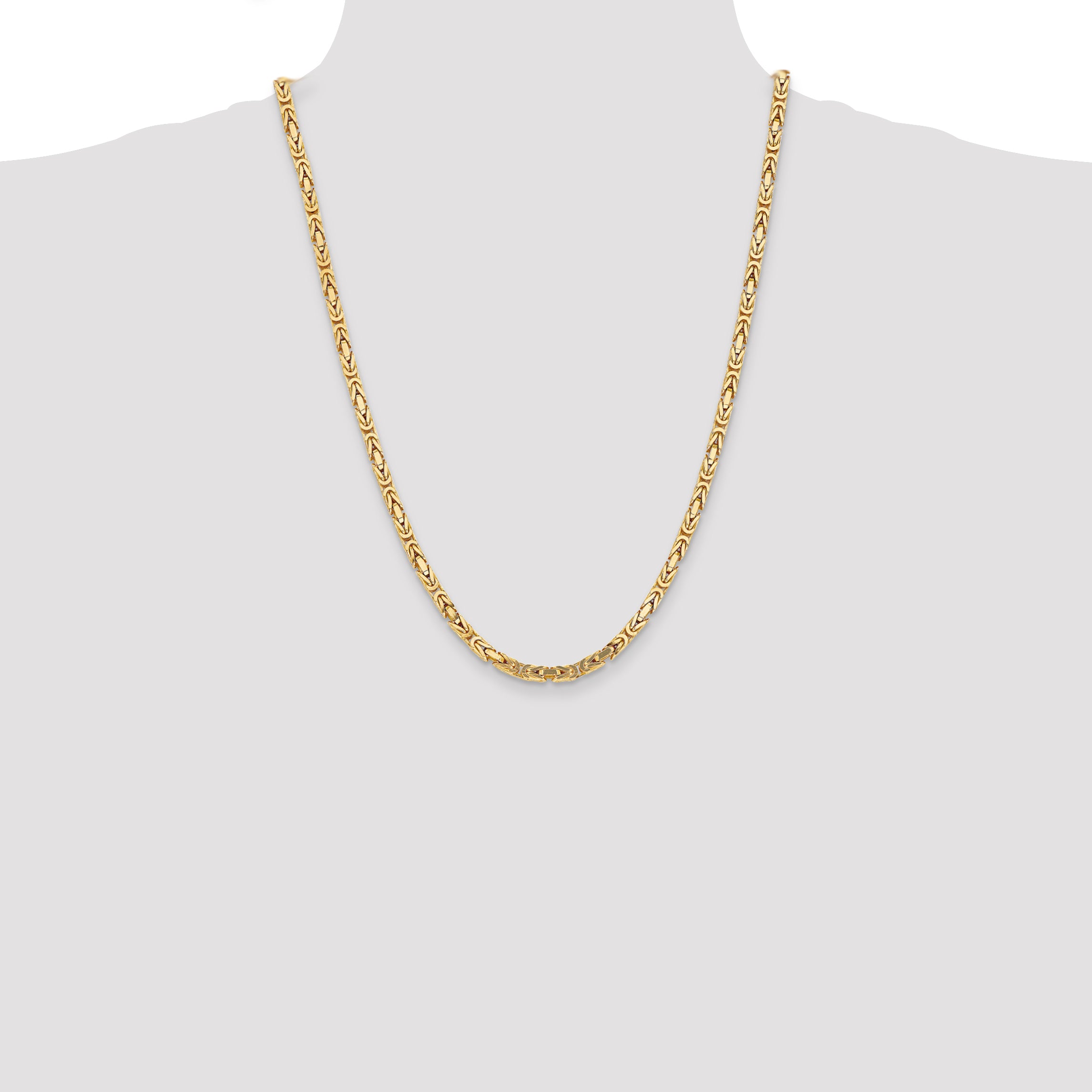 14k 4mm Byzantine Chain
