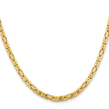 14k 4mm Byzantine Chain