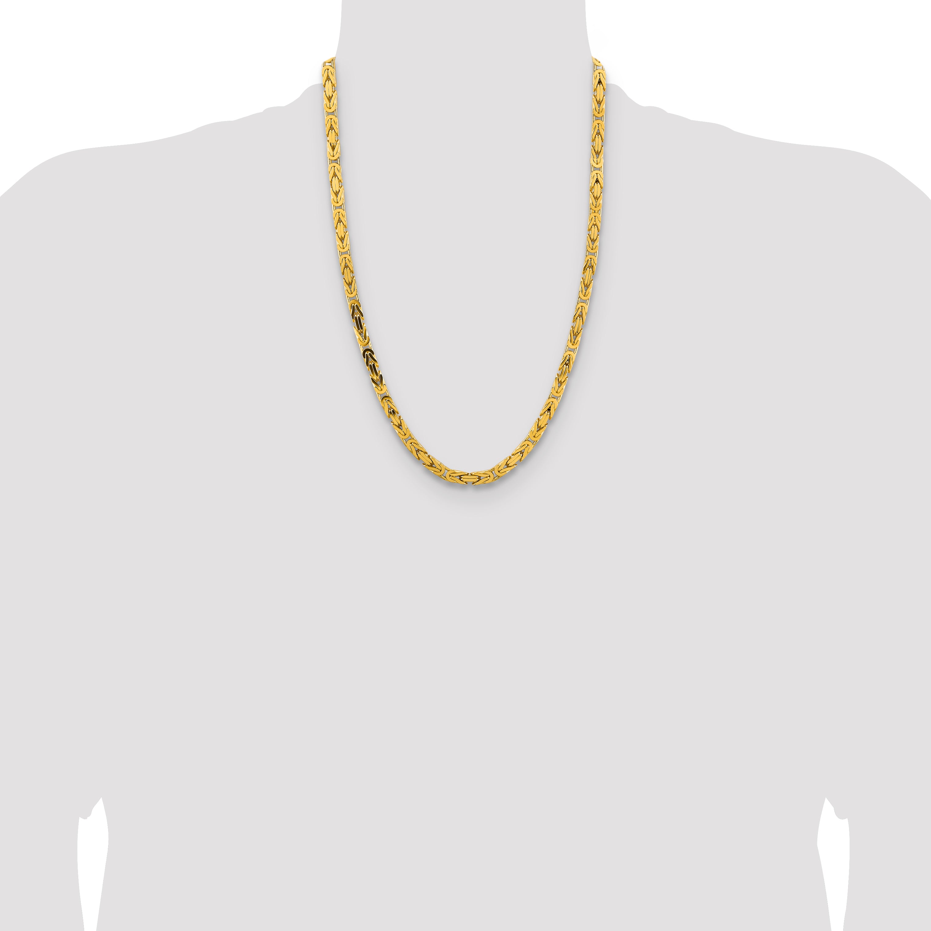 14k 5.25mm Byzantine Chain