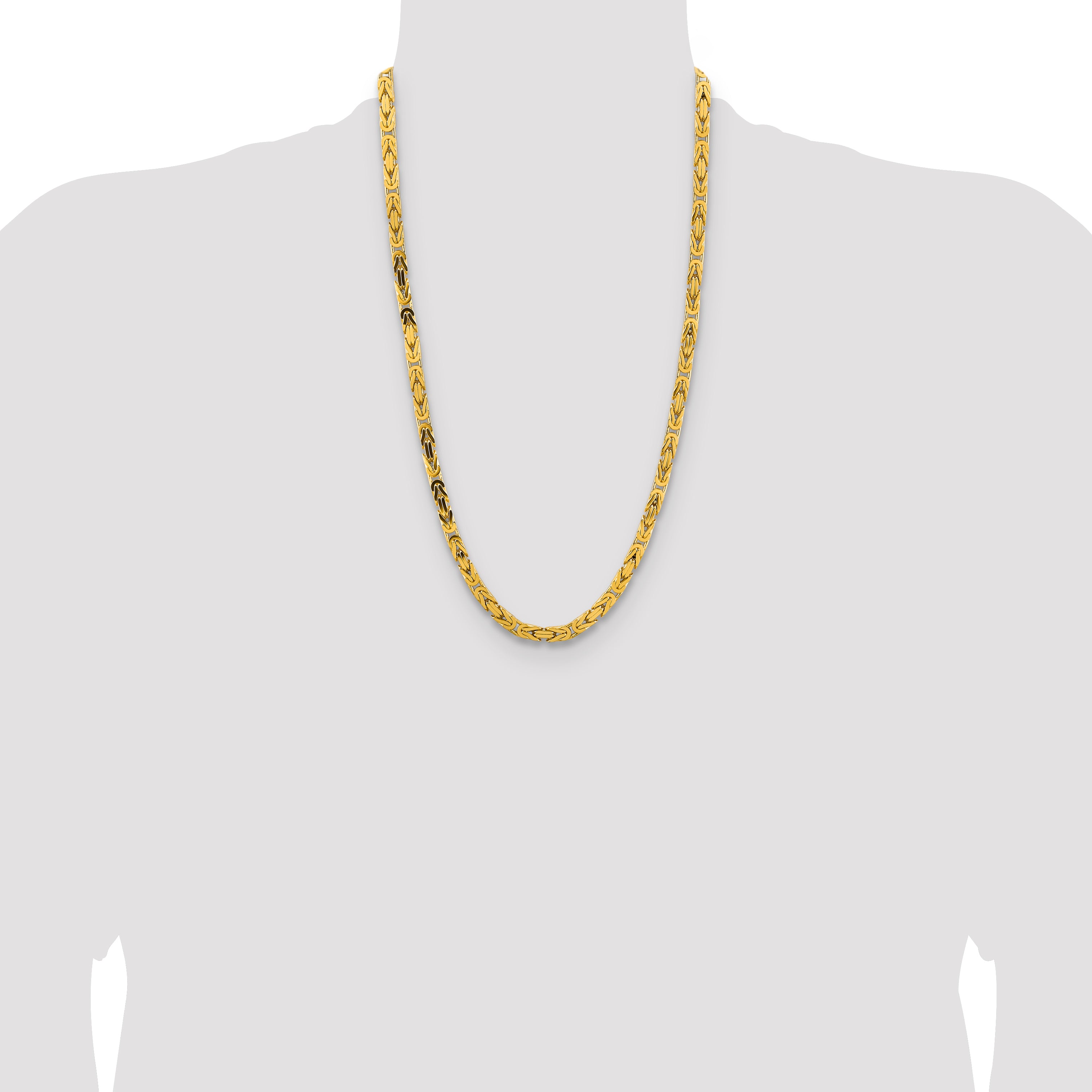 14k 5.25mm Byzantine Chain