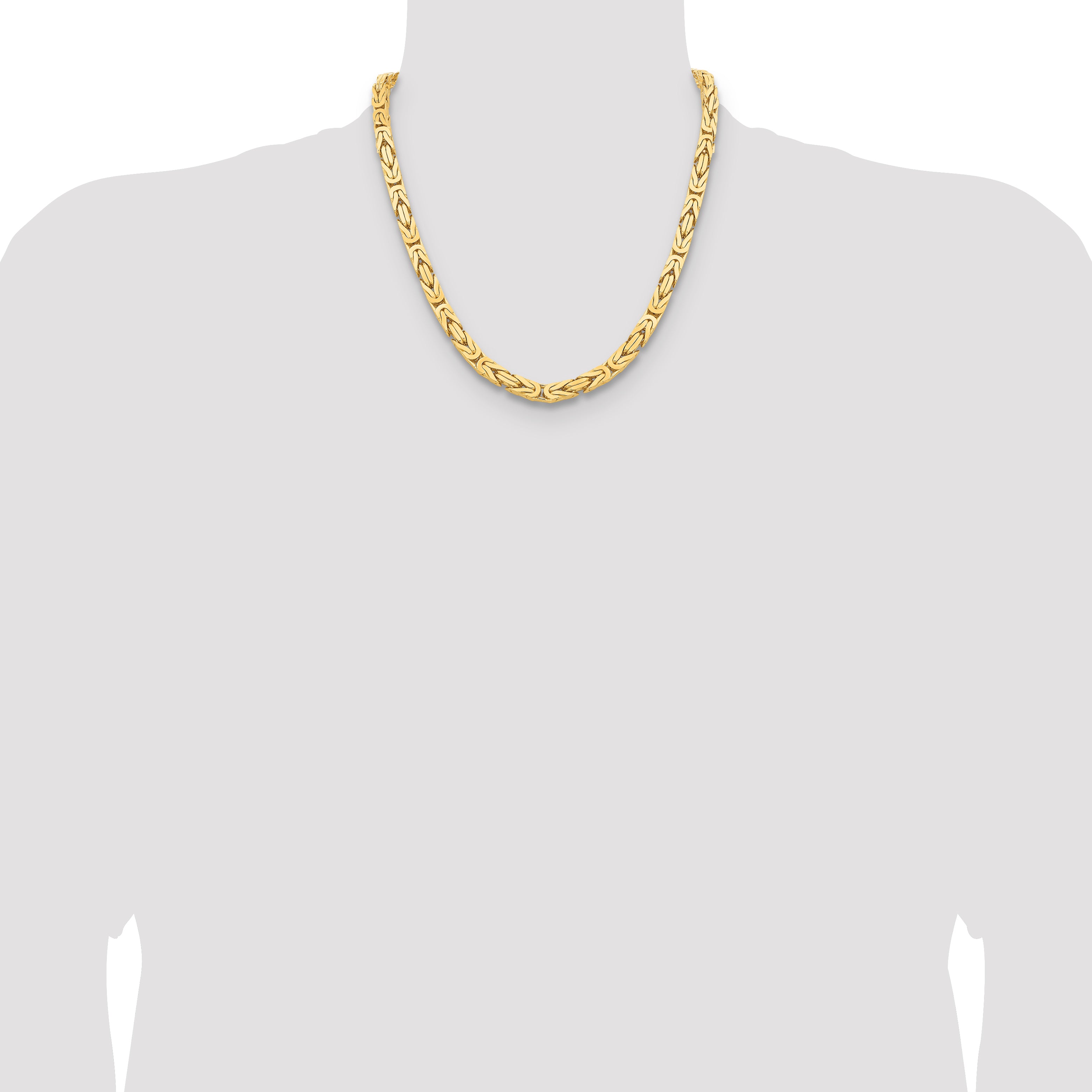 14k 6.5mm Byzantine Chain