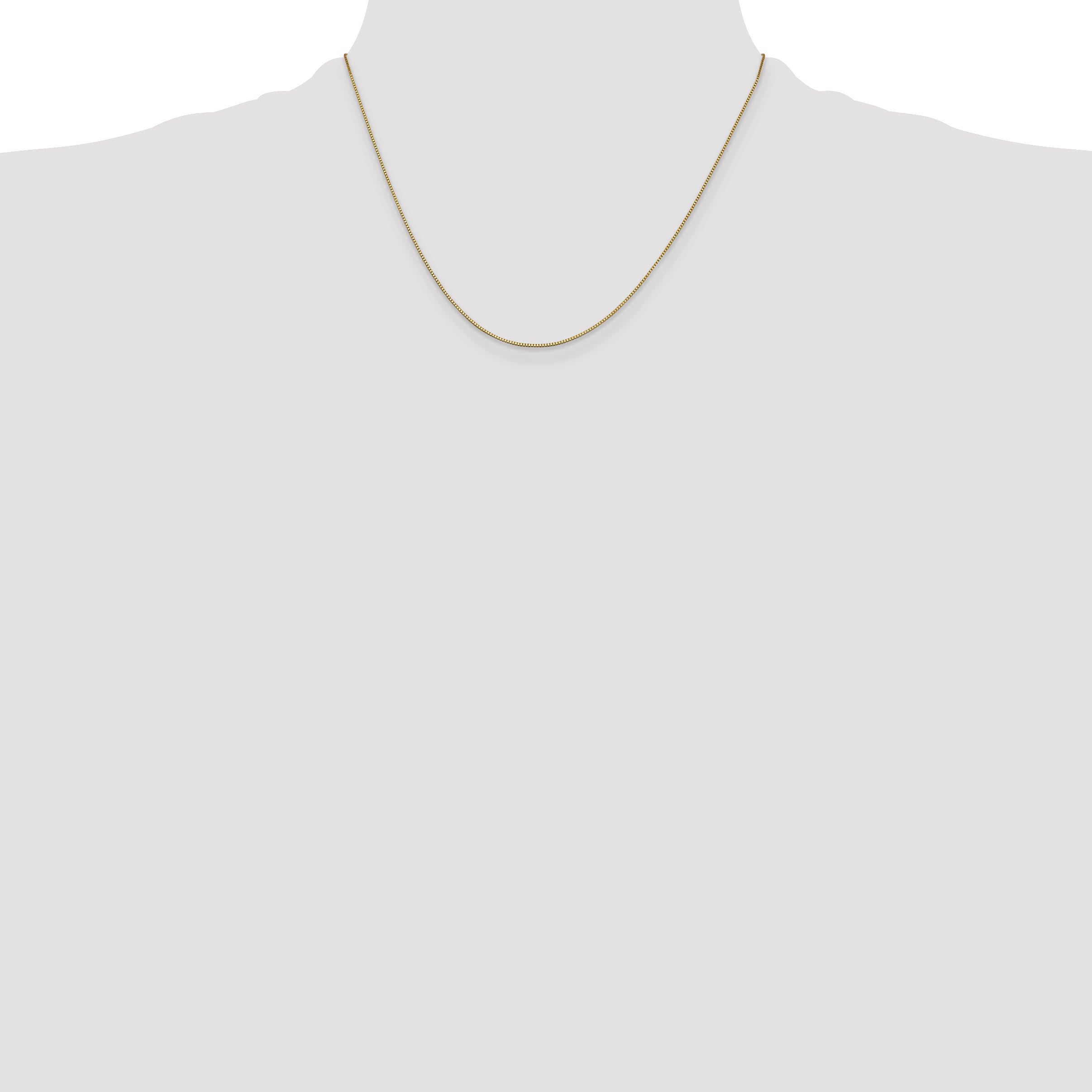 14k .7mm Box with Lobster Clasp Chain