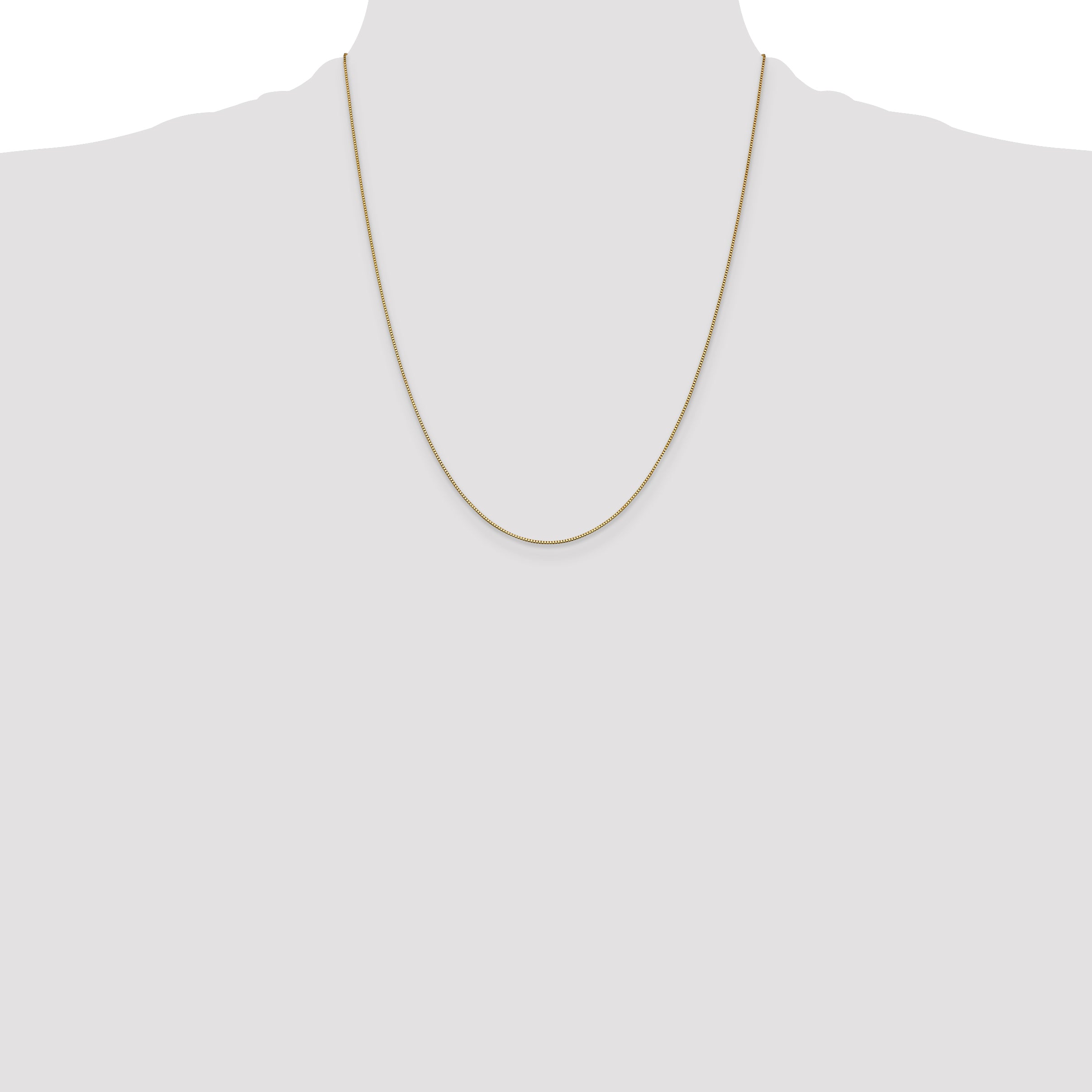 14k .7mm Box with Lobster Clasp Chain