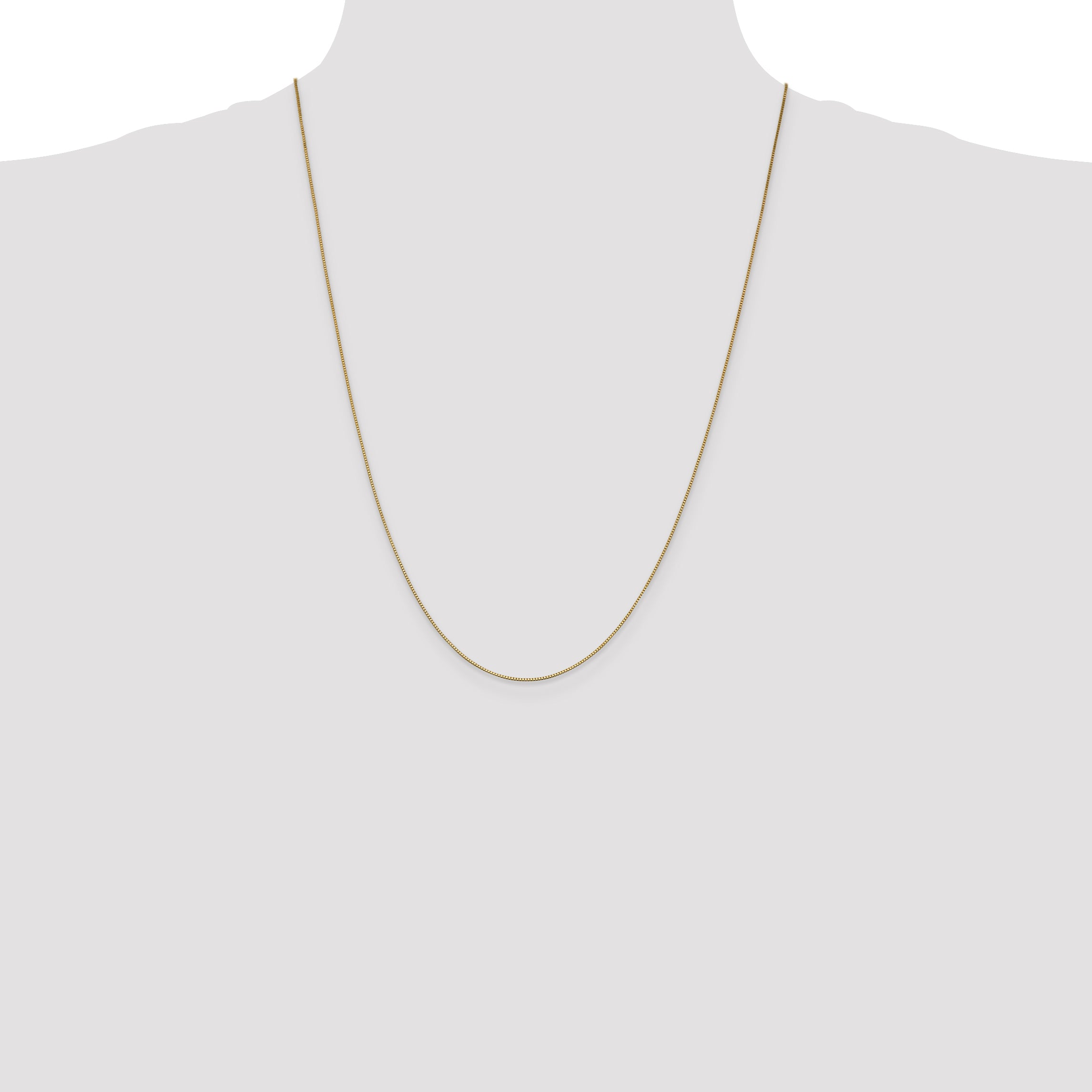 14k .7mm Box with Lobster Clasp Chain
