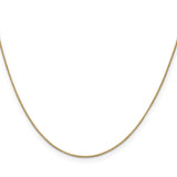 14k .7mm Box with Lobster Clasp Chain