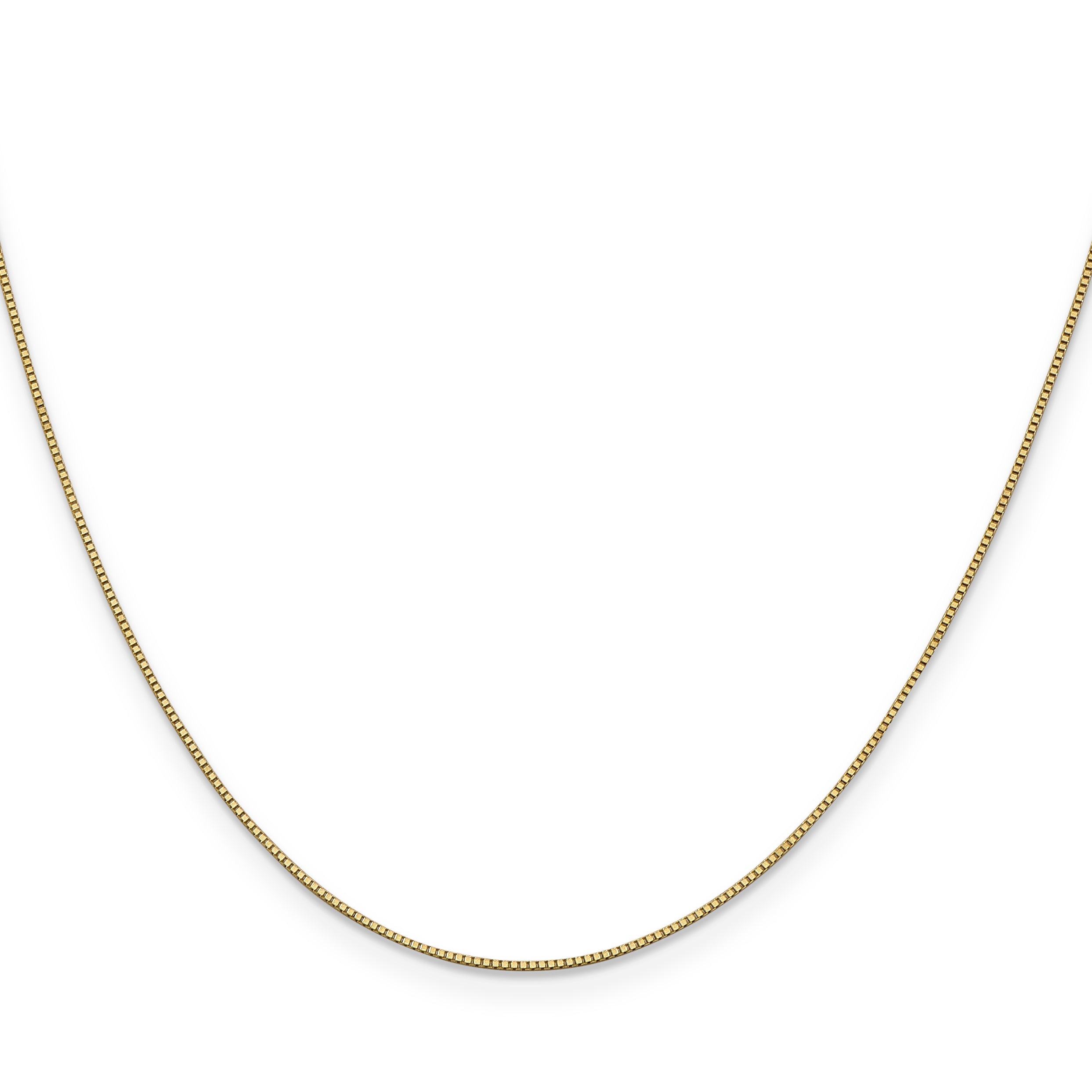 14k .7mm Box with Lobster Clasp Chain