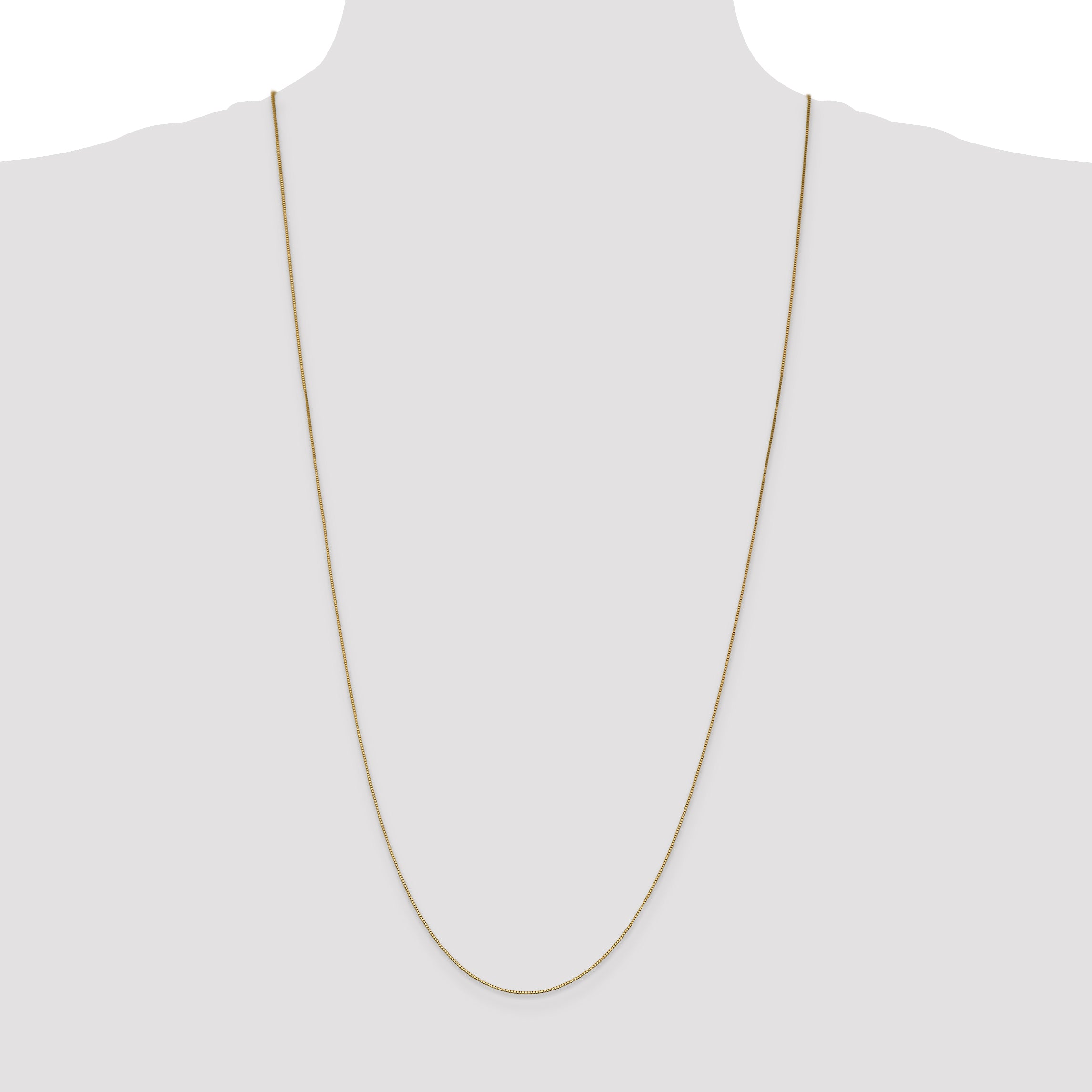 14k .7mm Box with Lobster Clasp Chain