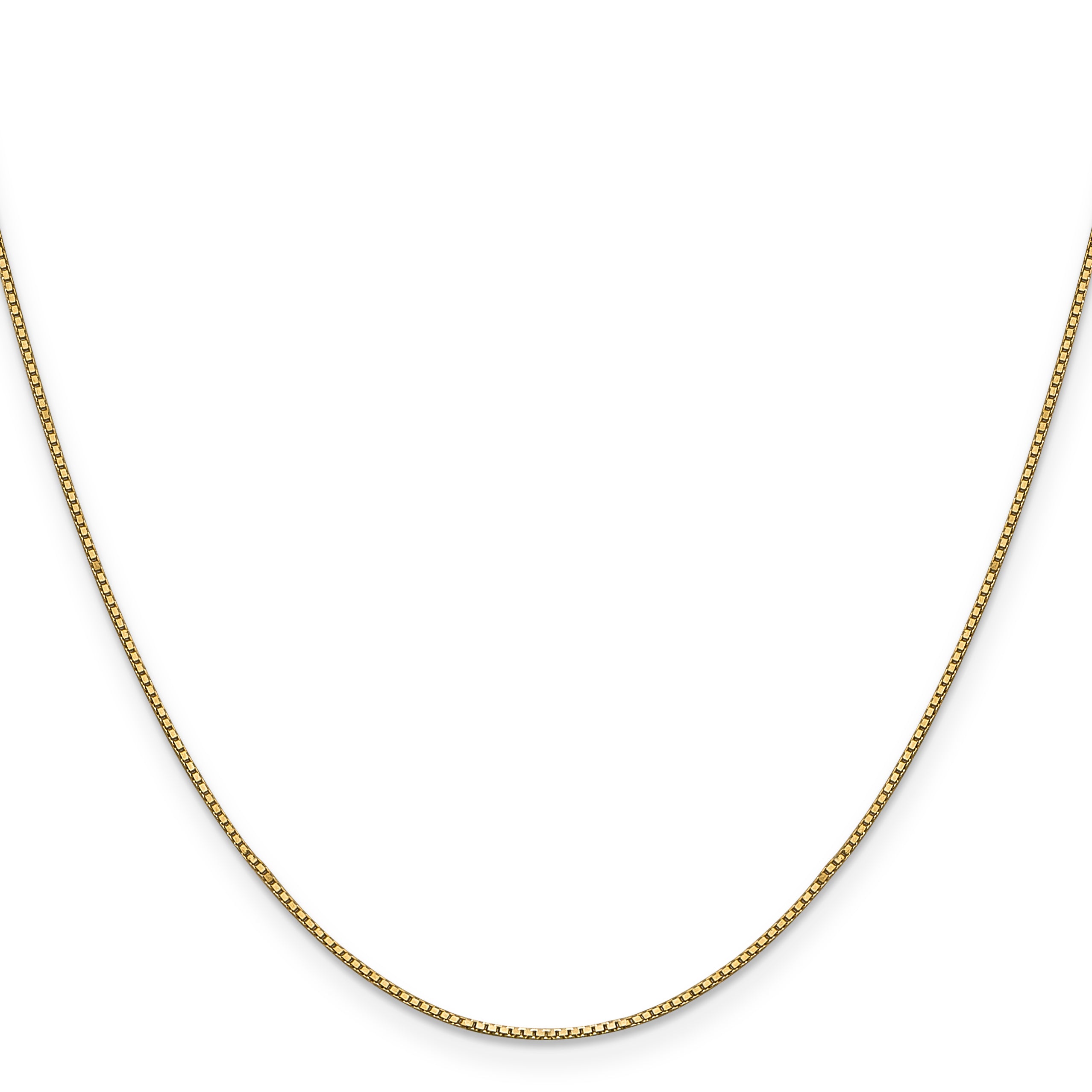 14k .9mm Box with Lobster Clasp Chain
