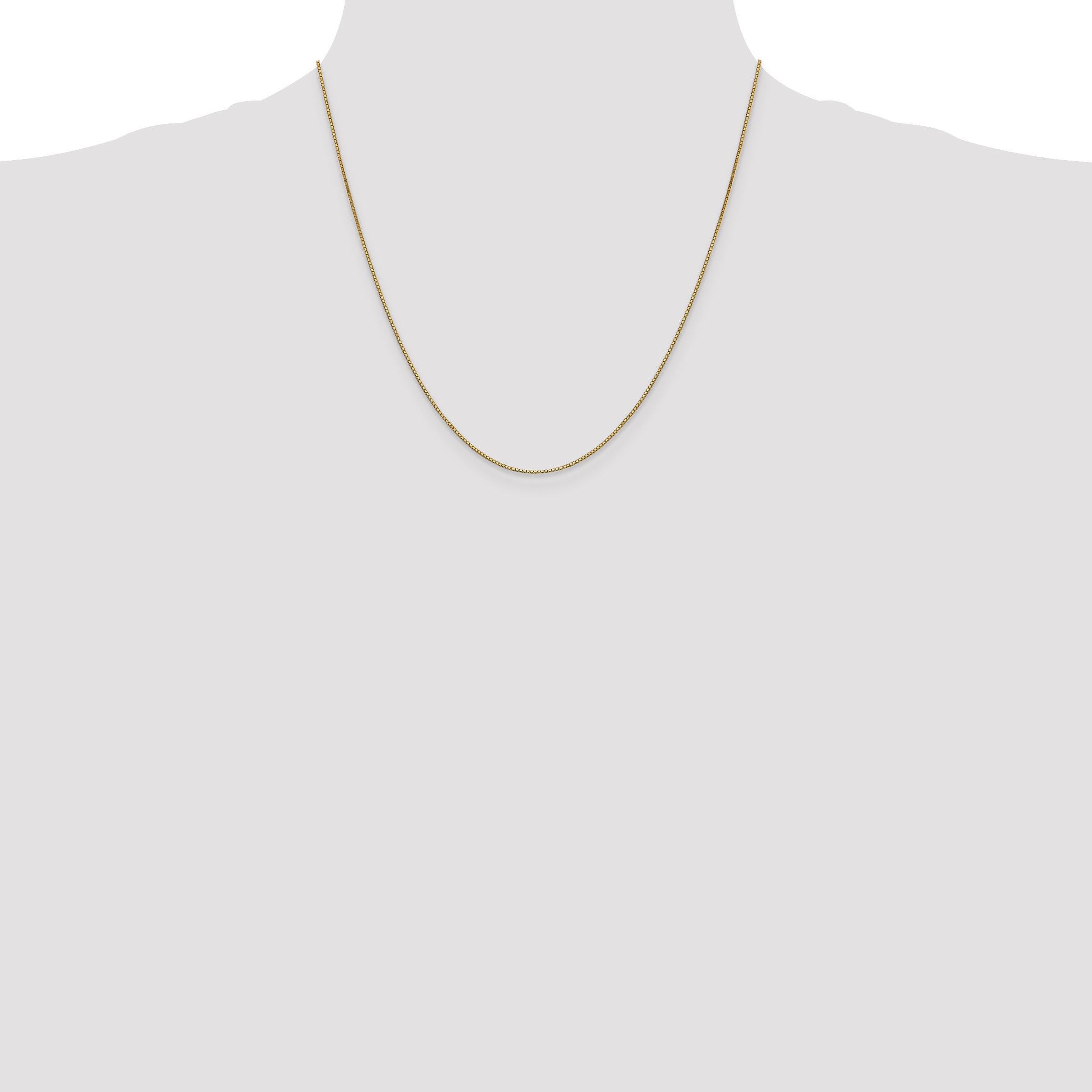 14k .9mm Box with Lobster Clasp Chain