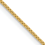14k .9mm Box with Lobster Clasp Chain