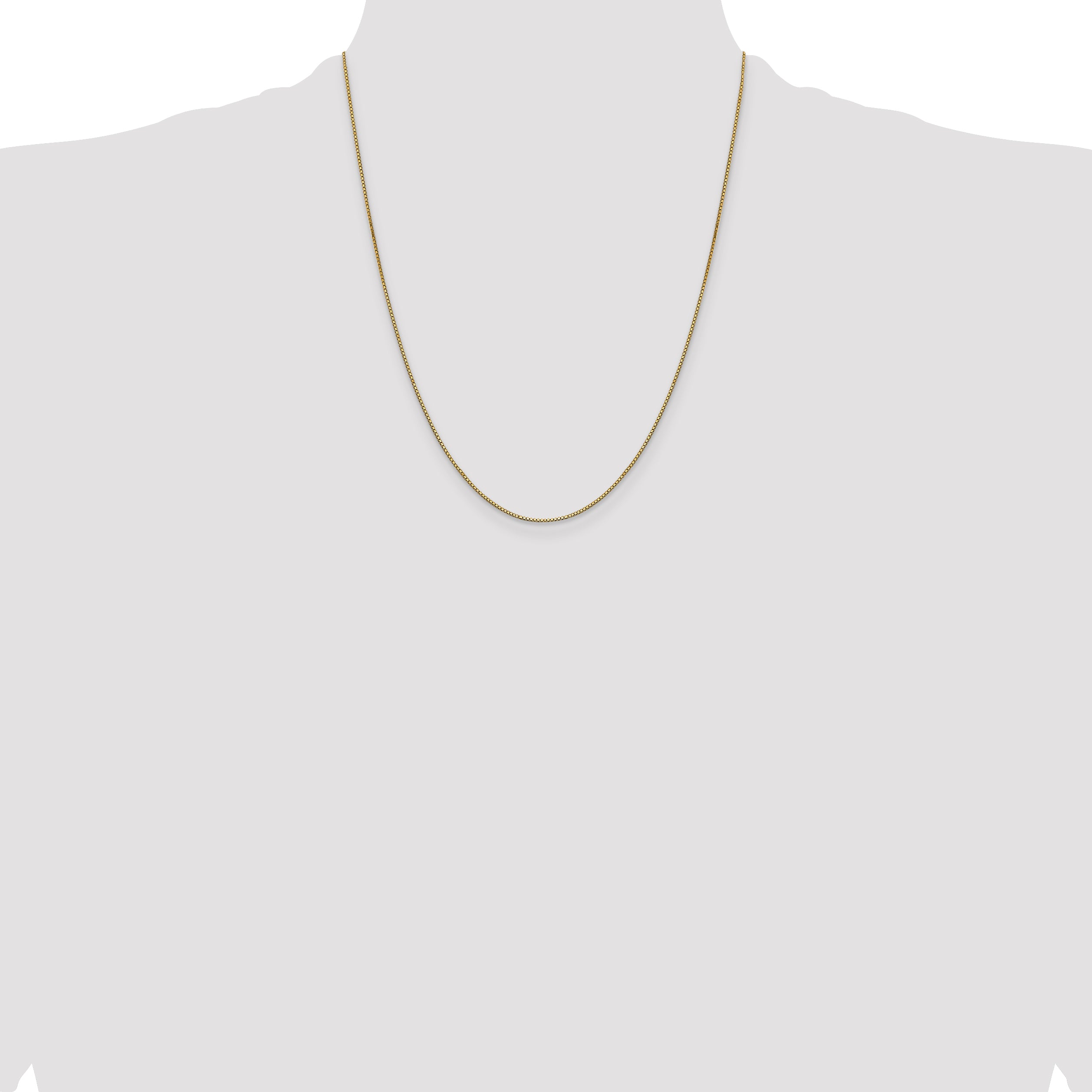 14k .9mm Box with Lobster Clasp Chain