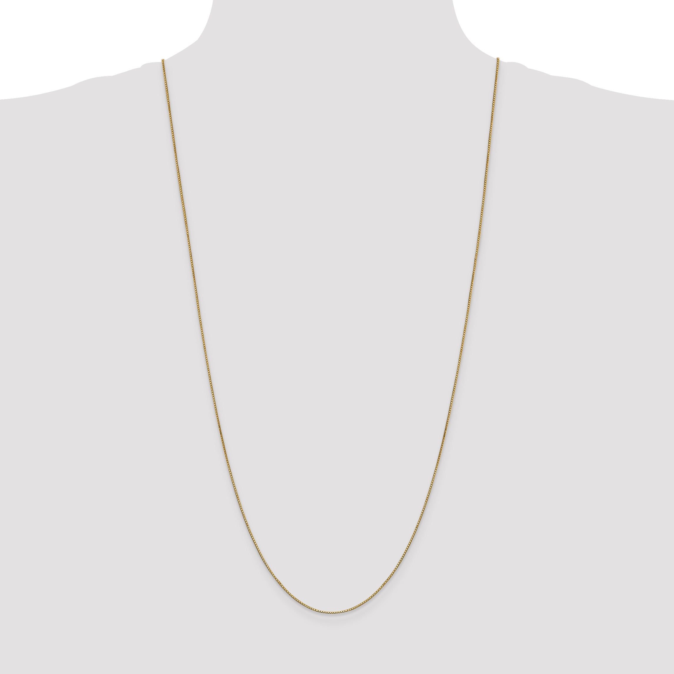 14k .9mm Box with Lobster Clasp Chain
