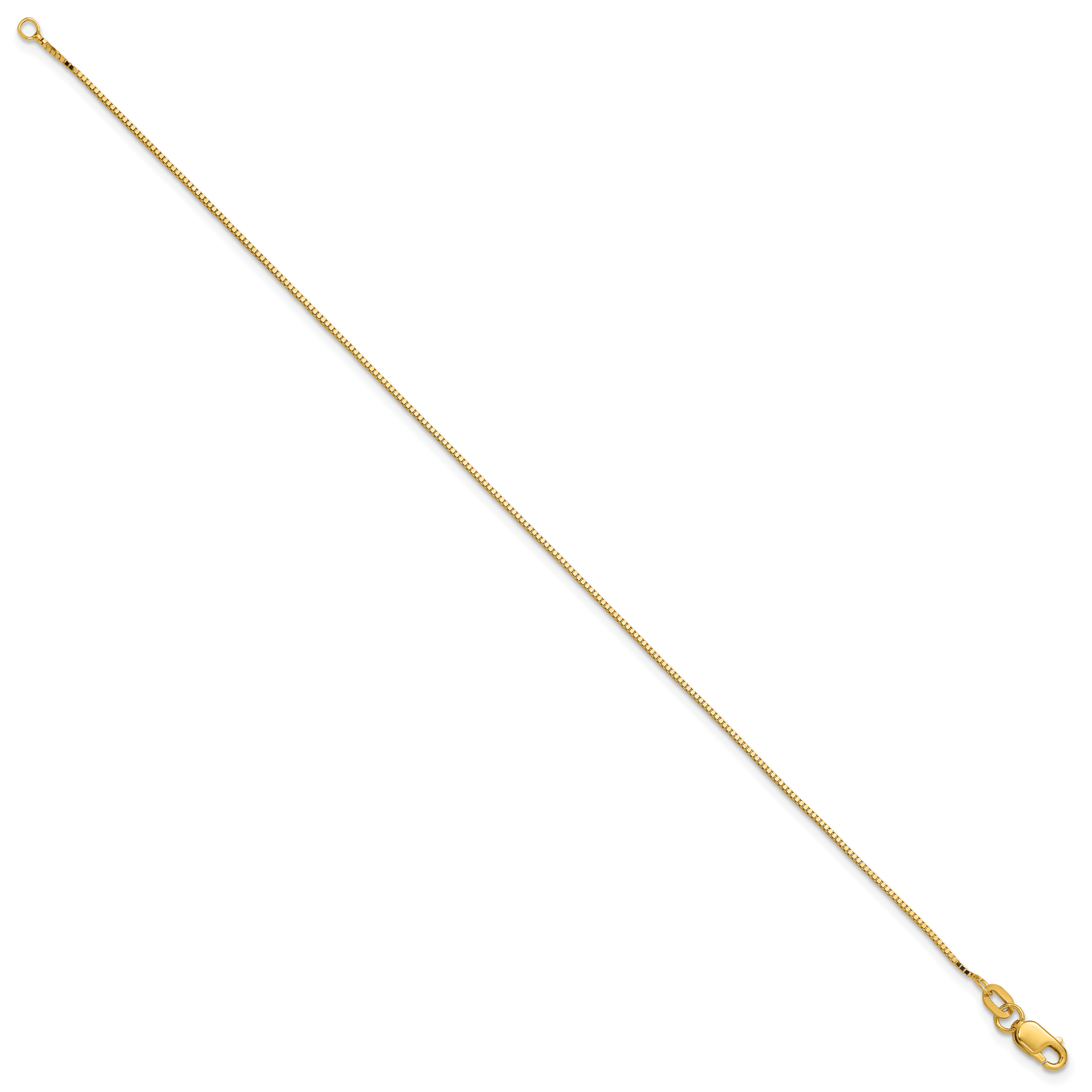 14k .9mm Box with Lobster Clasp Chain