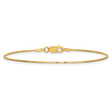 14k .90mm Box Chain Anklet