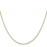 14k .9mm Box with Spring Ring Clasp Chain