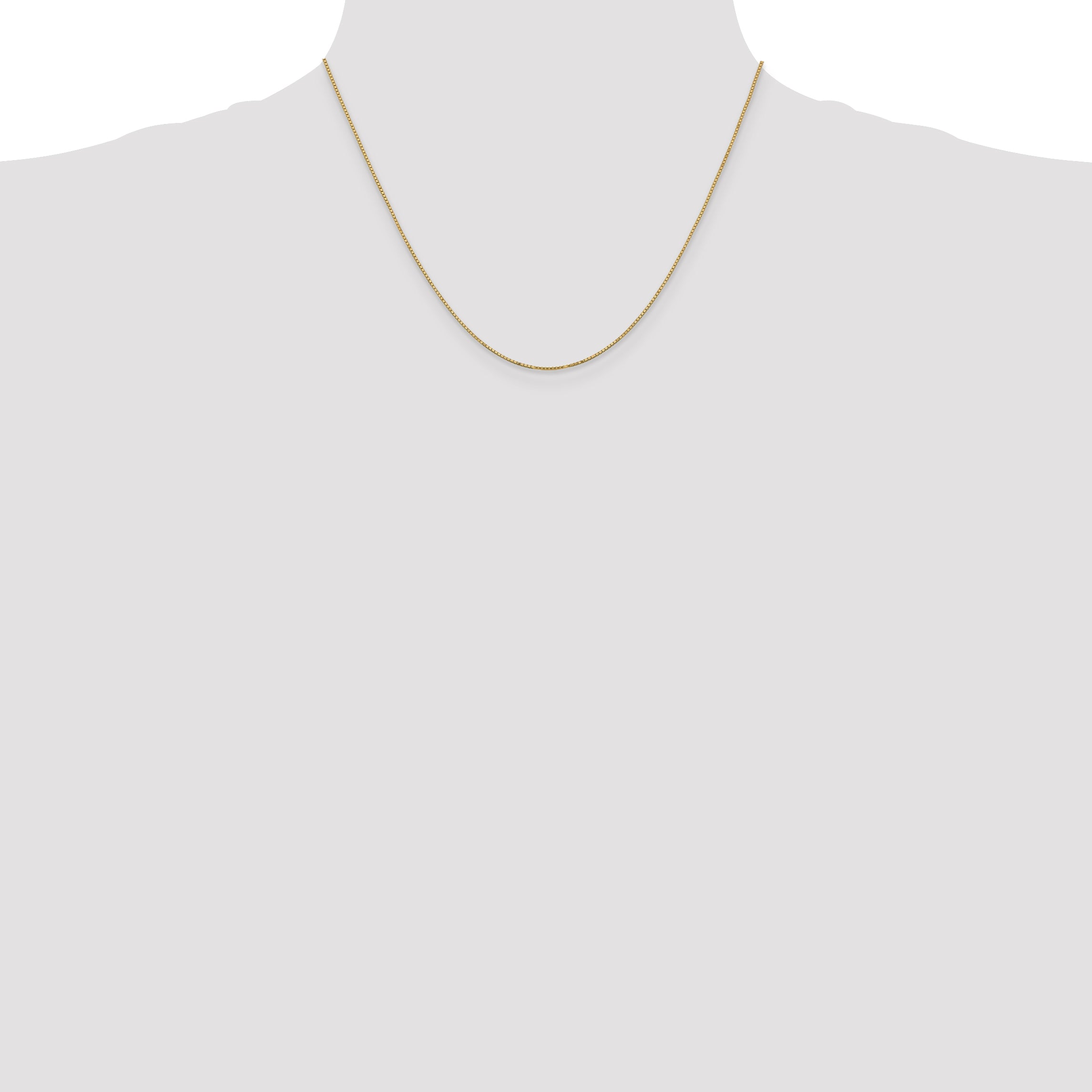 14k .9mm Box with Spring Ring Clasp Chain