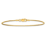 14k 1.0mm Box Chain Anklet
