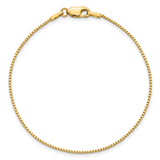 14k 1.0mm Box Chain Anklet