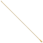 14k 1.05mm Box Chain Anklet