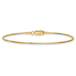 14k 1.1mm Box Chain Anklet