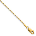 14k 1.3mm Box Chain Anklet