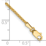 14k 1.3mm Box Chain Anklet