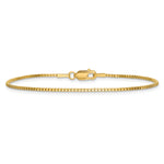 14k 1.3mm Box Chain Anklet