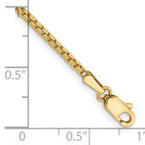 14k 1.5mm Box Chain Anklet
