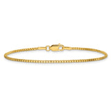 14k 1.5mm Box Chain Anklet