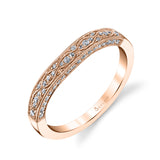 Vintage Inspired Diamond Wedding Band - Destine