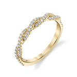 Spiral Diamond Wedding Ring - Ava