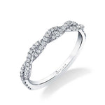Spiral Diamond Wedding Ring - Ava