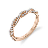 Unique Spiral Diamond Wedding Band