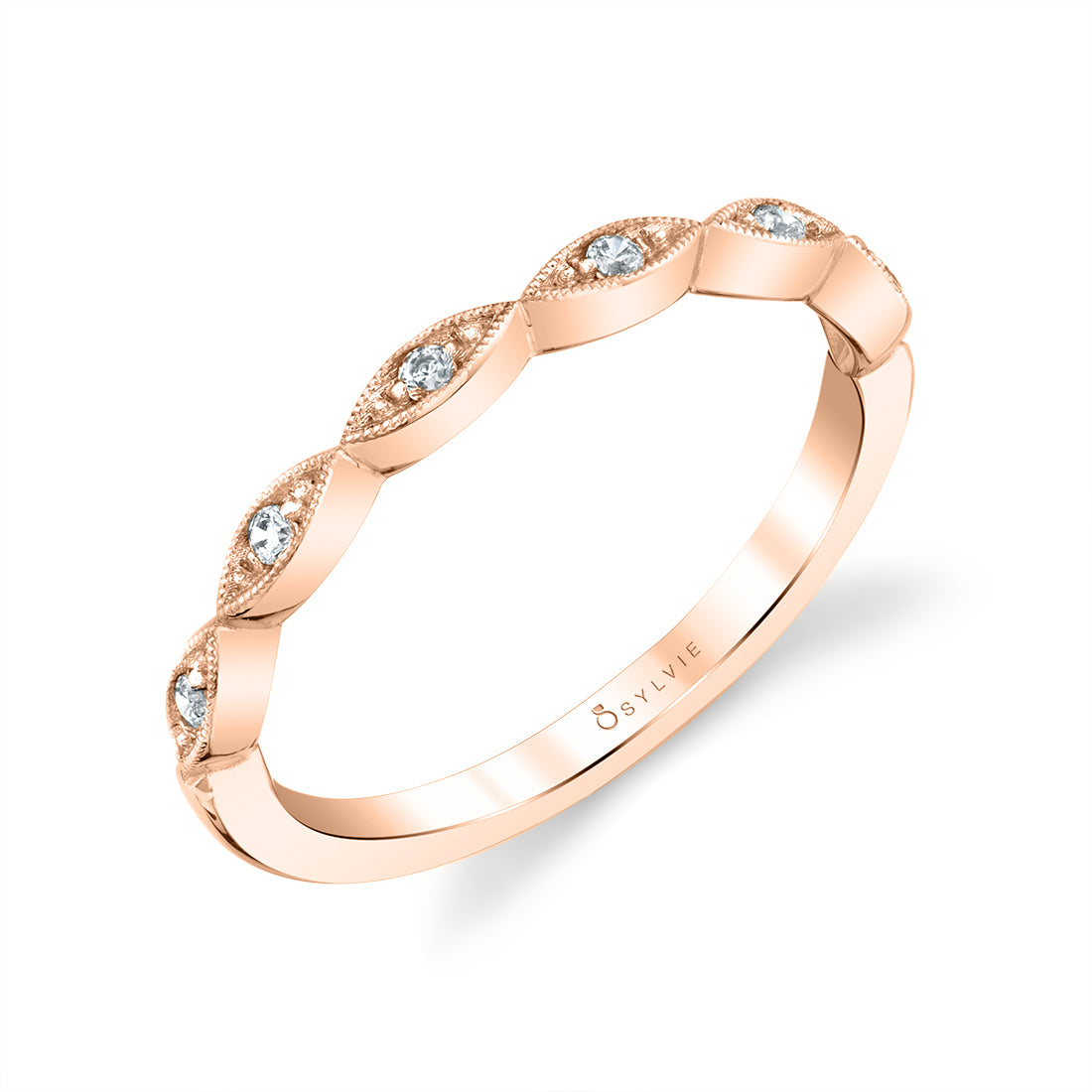 Delicate Stackable Wedding Band - Kristina