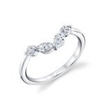 Diamond Curved Wedding Band - Alina