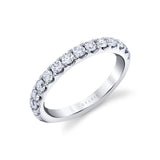 Thick Band Classic Diamond Wedding Ring - Darla