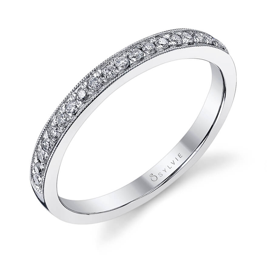 Classic Wedding Band with Milgrain Accents