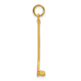 14k Satin D/C Hockey Stick Charm