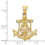 14k Mariners Crucifix Pendant