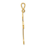 14k Budded Cross Pendant