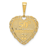 14k Reversible 50th ANNIVERSARY Charm