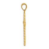 14K Twisted Cross Pendant