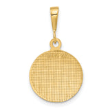 14K Polished and Satin Raphael Angel Pendant