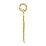 14k Fleur De Lis Cross Pendant