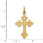 14k Fleur De Lis Cross Pendant