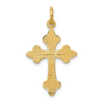 14k Fleur De Lis Cross Pendant