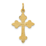 14k Fleur De Lis Cross Pendant