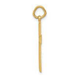 14k Diamond-cut Cross Pendant