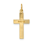 14k Diamond-cut Cross Pendant